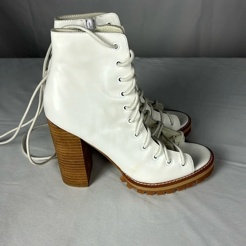 Jeffrey Campbell Free People White Palermo Heels - Picture 3 of 14